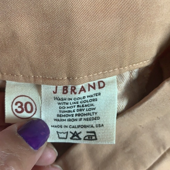 J Brand Avery 100% cotton Cropped Tuxedo Striped pants Size 30 - Picture 11 of 13